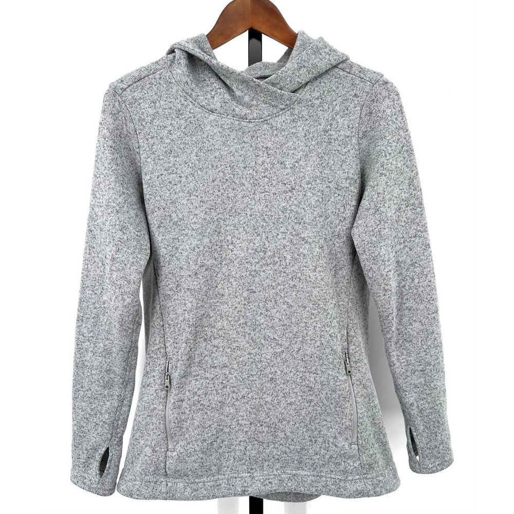 OLD NAVY ACTIVE Hoodie Sweatshirt YOGA Heather Gray Long‎ Sleeve Women's Small